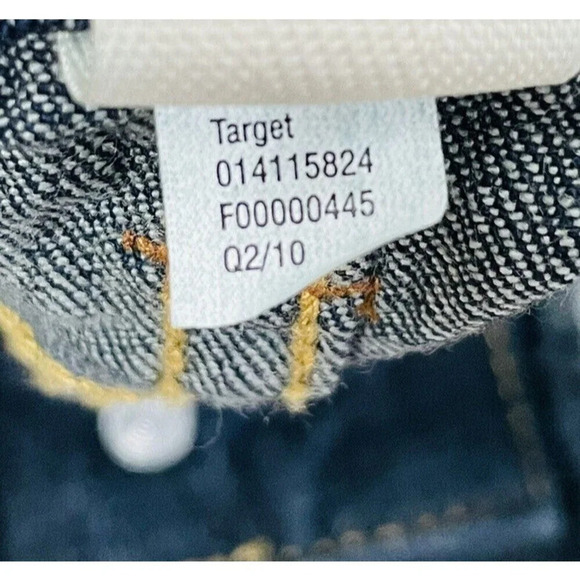 Mossimo Jeans Boot Cut sz 9 Lowest Rise Dark Wash Womens - Picture 10 of 14